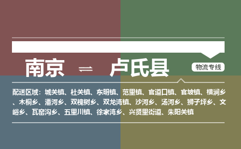 南京到卢氏县物流公司-南京到卢氏县专线（今日/报价）